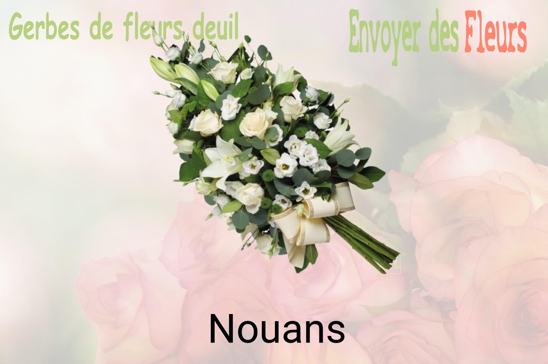 Gerbe de fleurs de deuil livrée à Nouans